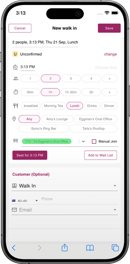 screenshot of Now Book It